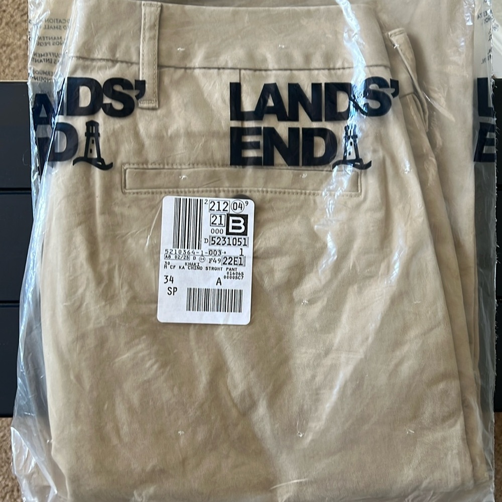 Men’s chino khaki straight pants size 34
